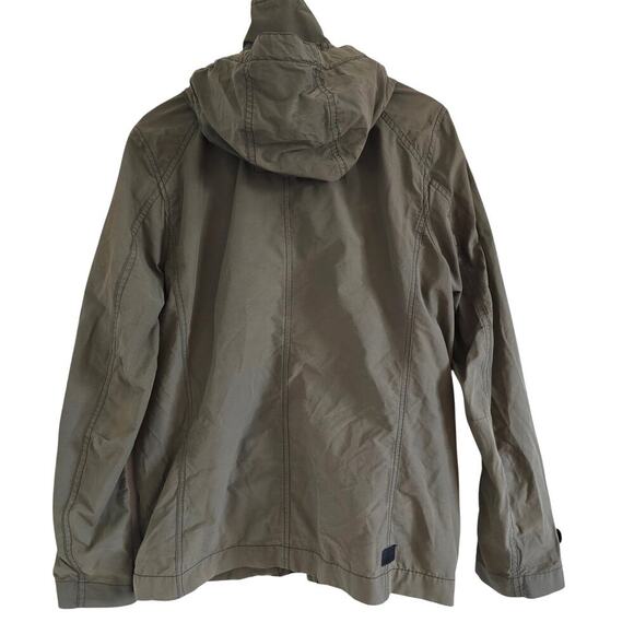 G Star Raw Men's Hooded Garber Short Trench Jacket Nylon Coat Size M Gray Olive - Picture 3 of 10